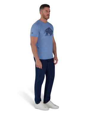 Chambray Bull T-Shirt - Blue