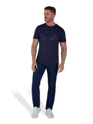 High Build Bull T-Shirt - Navy