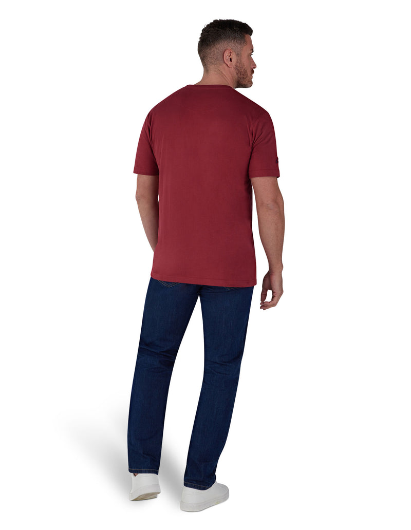 Flock Bull T-Shirt - Claret