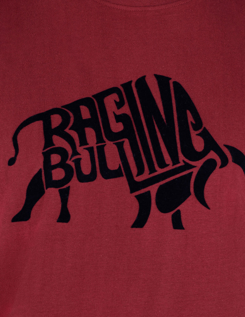 Flock Bull T-Shirt - Claret