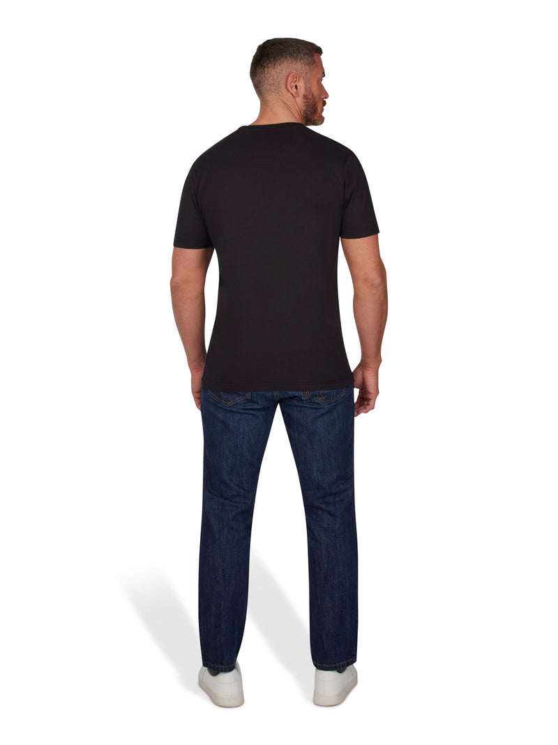 RB Applique Bull T-Shirt - Black