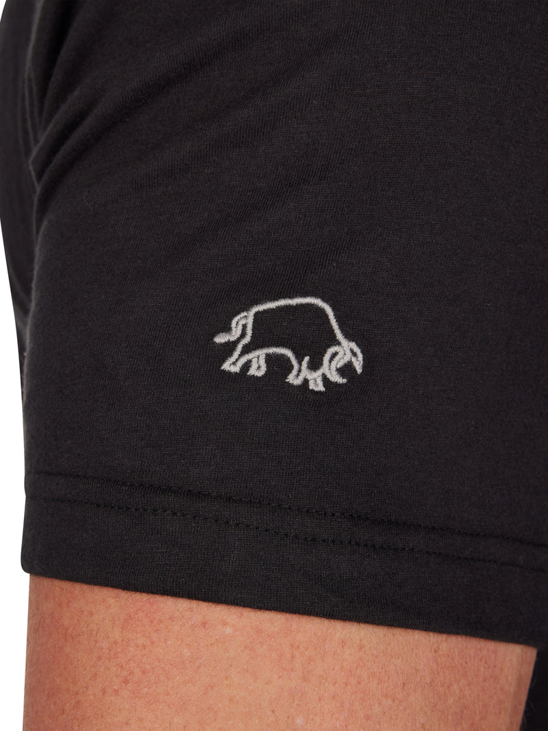 RB Applique Bull T-Shirt - Black