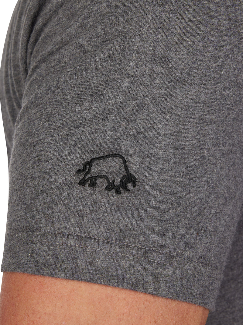 Slash Bull Monochrome T-Shirt - Charcoal