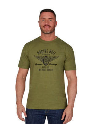 Life Without Brakes T-Shirt - Army Green