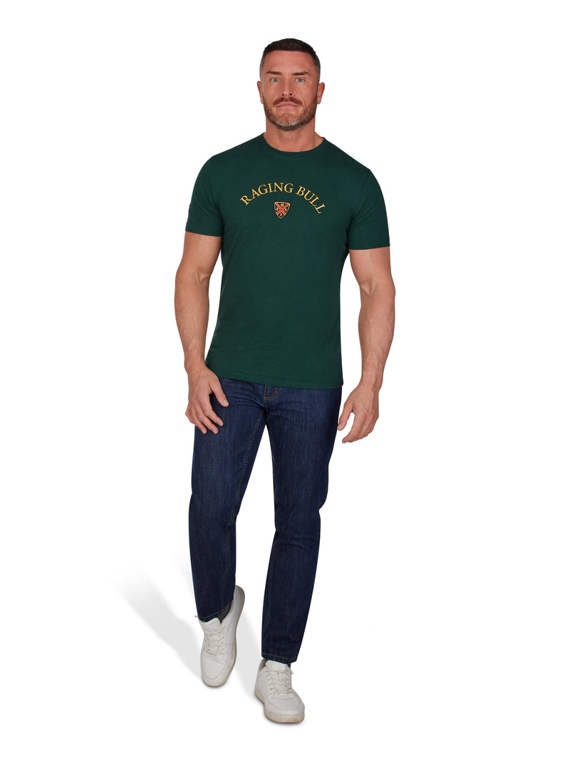 RB Crest Embroidered T-Shirt - Forest