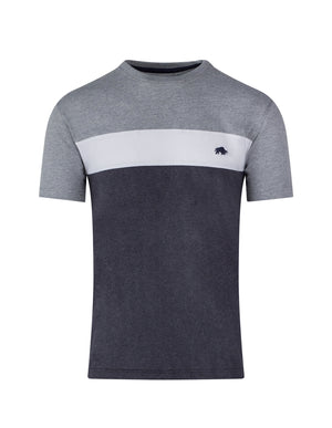 Chest Panel T-Shirt - Grey Marl