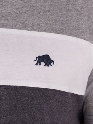 Chest Panel T-Shirt - Grey Marl