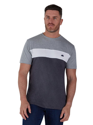Chest Panel T-Shirt - Grey Marl