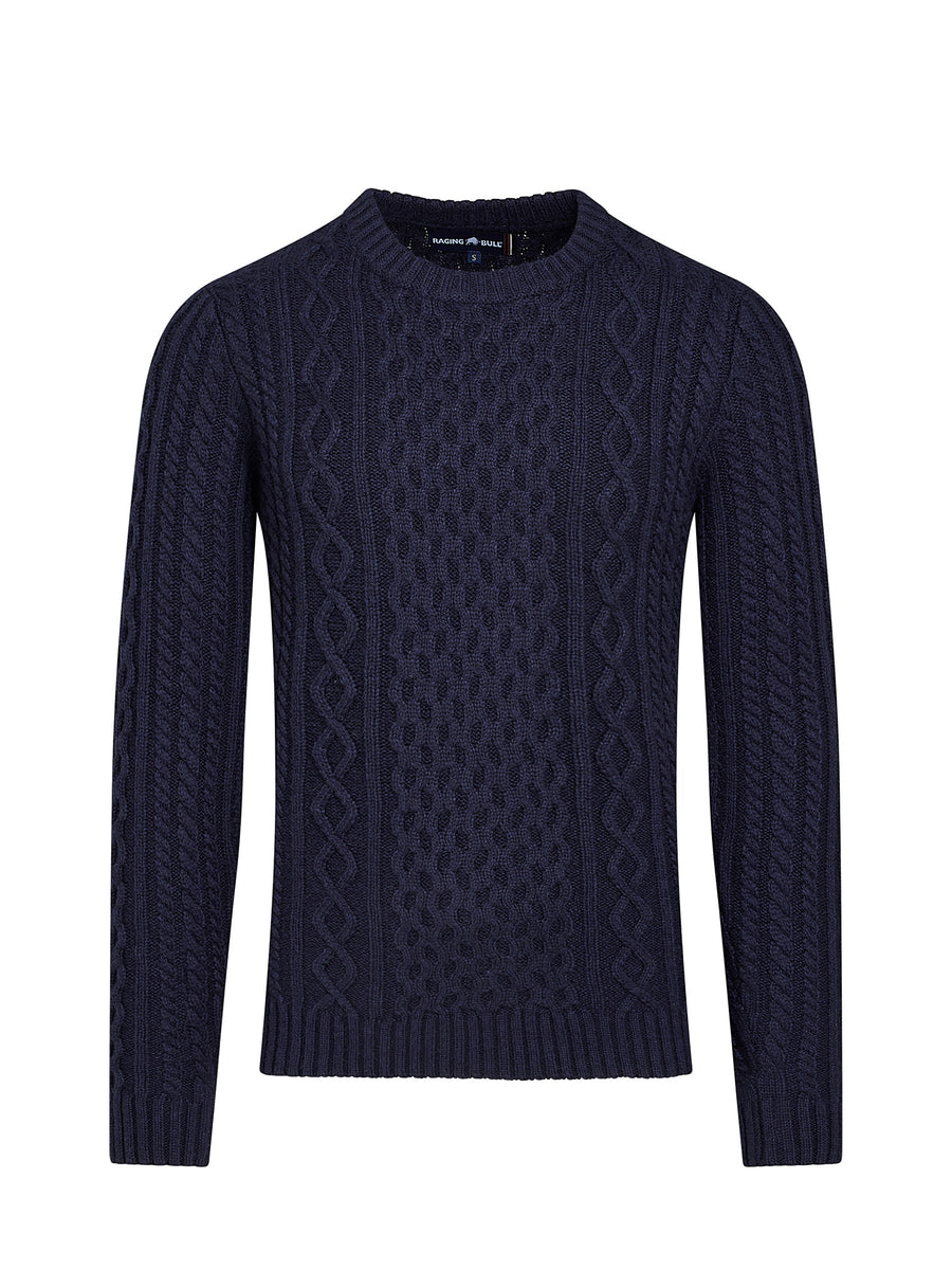 Chunky cable knit jumper mens clearance