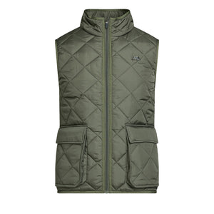 Patch Pocket Quilted Gilet - Khaki