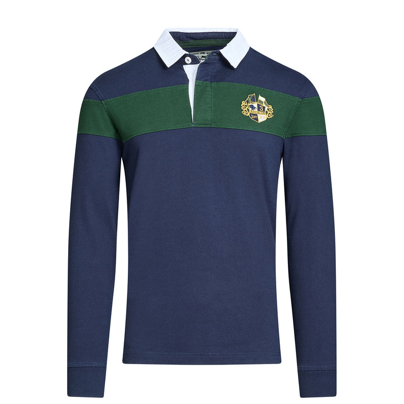 Long Sleeve Chest Panel Rugby - Navy