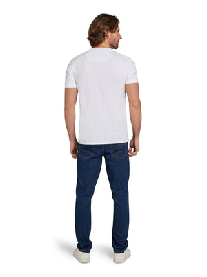 Cut & Sew Panel T-Shirt - Navy