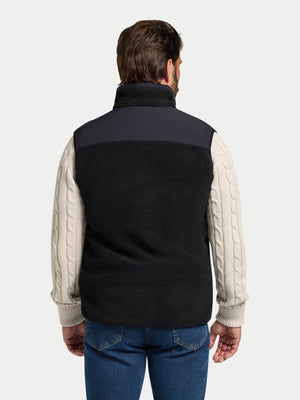 Heavy Borg Fleece Gilet - Black