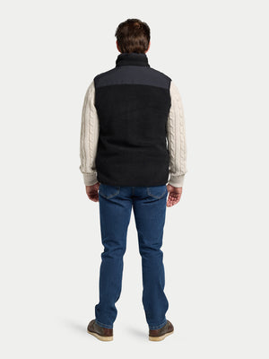 Heavy Borg Fleece Gilet - Black