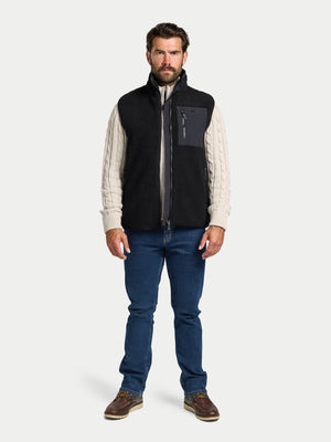 Heavy Borg Fleece Gilet - Black