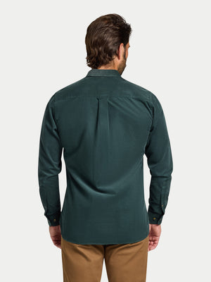 Long Sleeve Soft Needle Corduroy Shirt - Forest