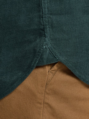Long Sleeve Soft Needle Corduroy Shirt - Forest