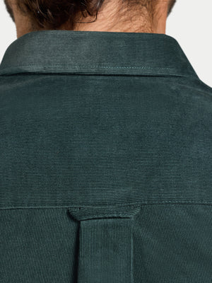 Long Sleeve Soft Needle Corduroy Shirt - Forest