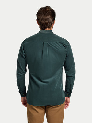 Long Sleeve Soft Needle Corduroy Shirt - Forest