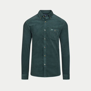 Long Sleeve Soft Needle Corduroy Shirt - Forest