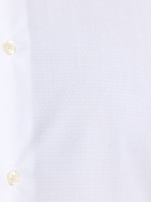 Long Sleeve Premium Dobby Cotton Shirt - White