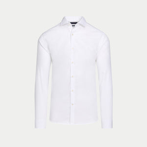 Long Sleeve Premium Dobby Cotton Shirt - White
