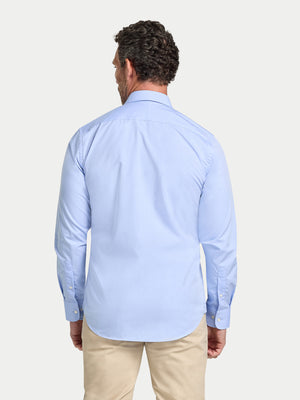 Long Sleeve Premium Dobby Cotton Oxford Shirt - Sky Blue