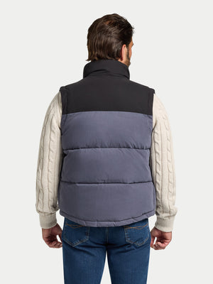 Two Tone Gilet - Black