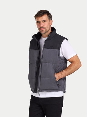 Two Tone Gilet - Black