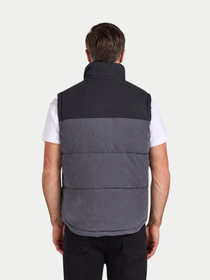 Two Tone Gilet - Black