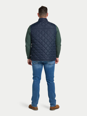 Quilted Gilet - Navy