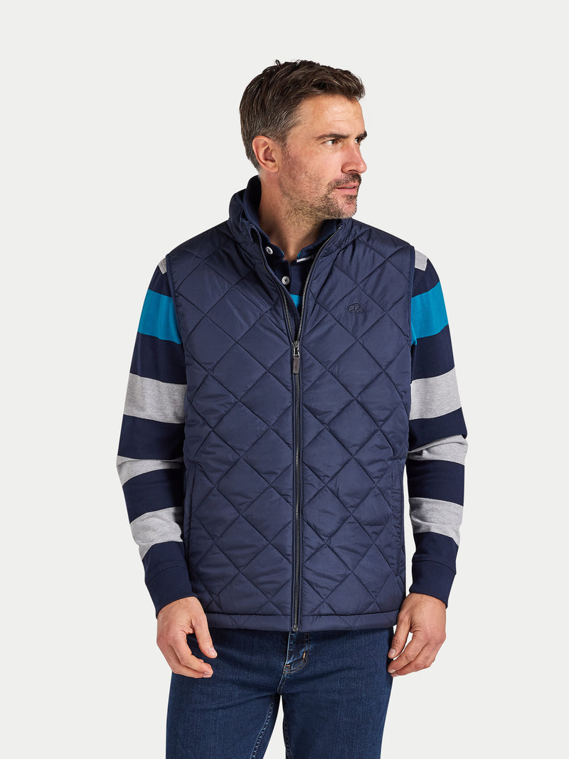 Quilted Gilet - Navy