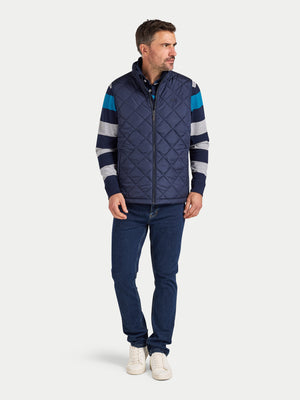 Quilted Gilet - Navy