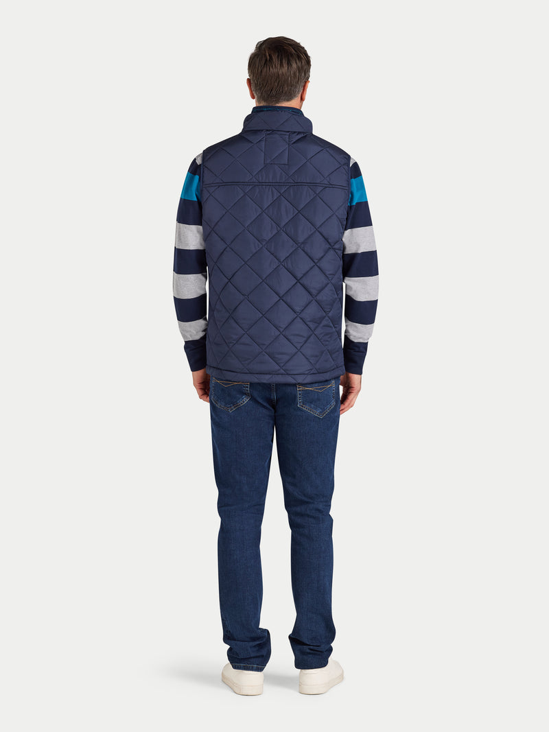 Quilted Gilet - Navy