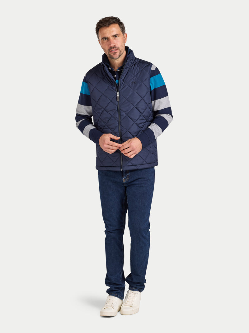 Quilted Gilet - Navy