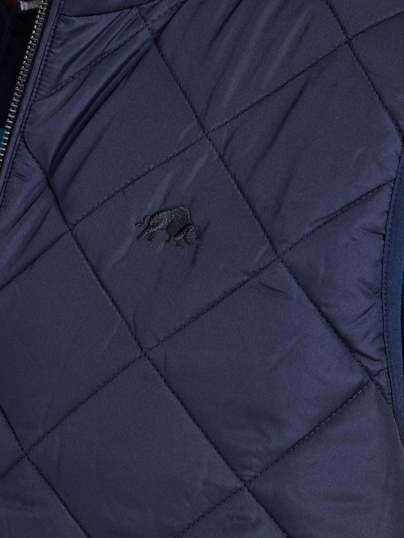 Quilted Gilet - Navy