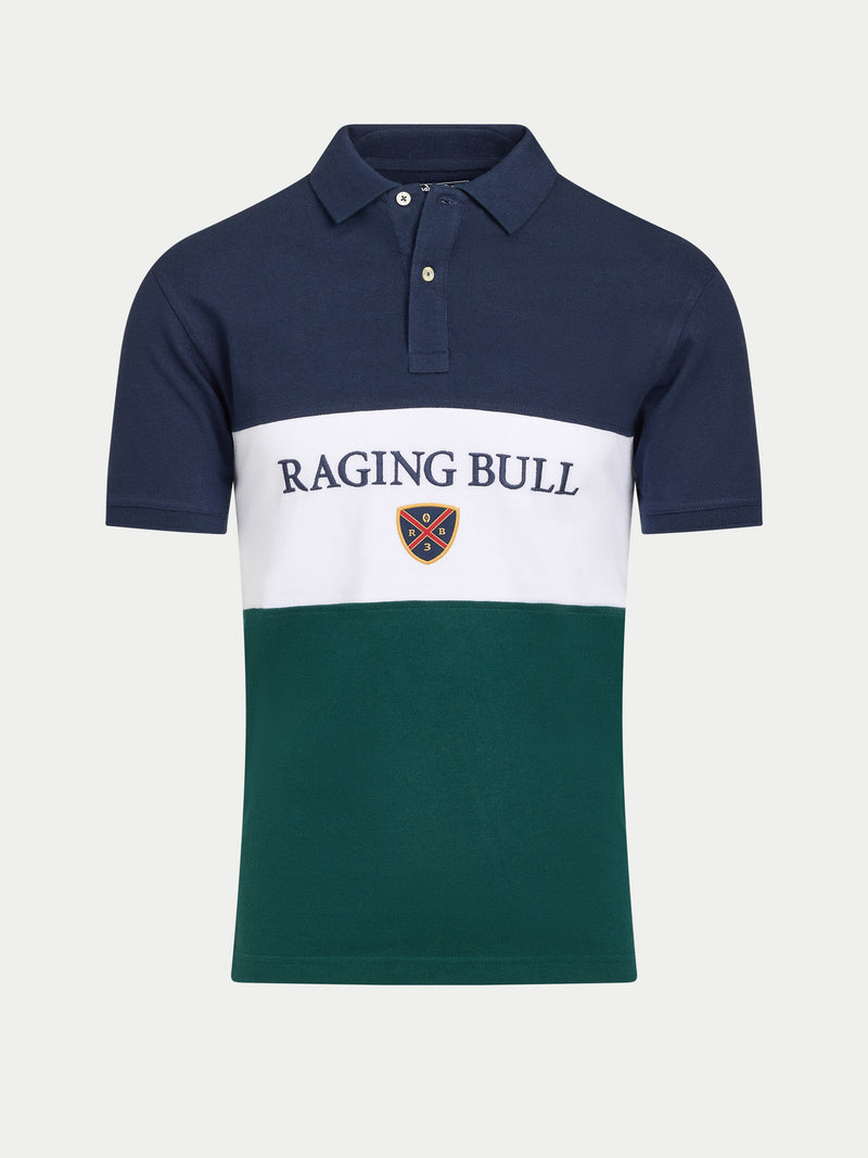Cut & Sew Panel Pique Polo - Forest