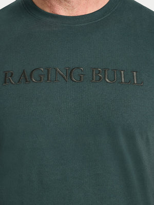 Raging Bull Embroidery T-Shirt - Forest