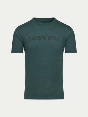 Raging Bull Embroidery T-Shirt - Forest