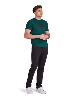 Embroidered Tonal Union Jack Bull T-Shirt - Forest