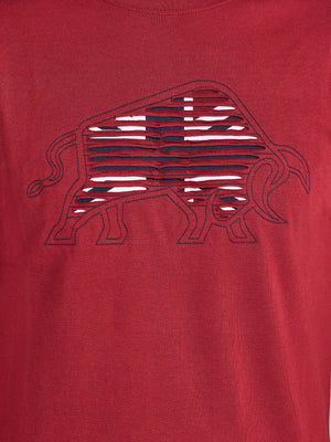 Slash Bull T-Shirt - Claret