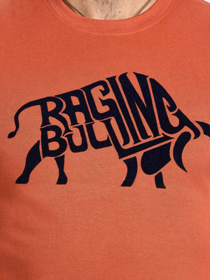 Flock Bull T-Shirt - Orange
