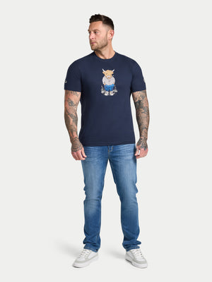 Farmer Bully Boy T-Shirt - Navy