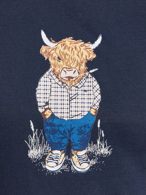 Farmer Bully Boy T-Shirt - Navy