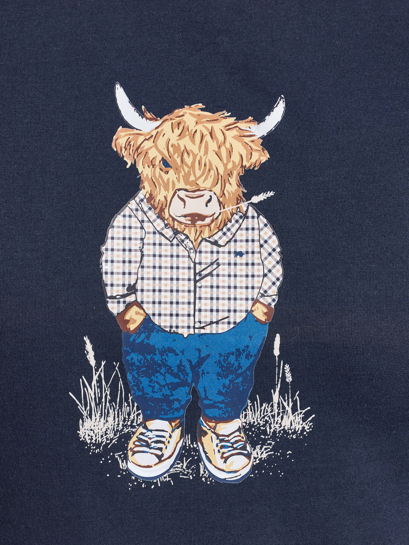 Farmer Bully Boy T-Shirt - Navy