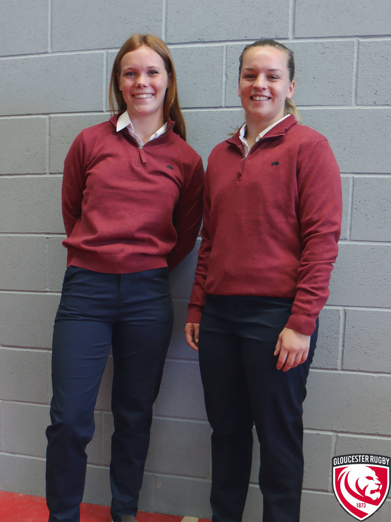 Classic Quarter Zip Knit - Berry