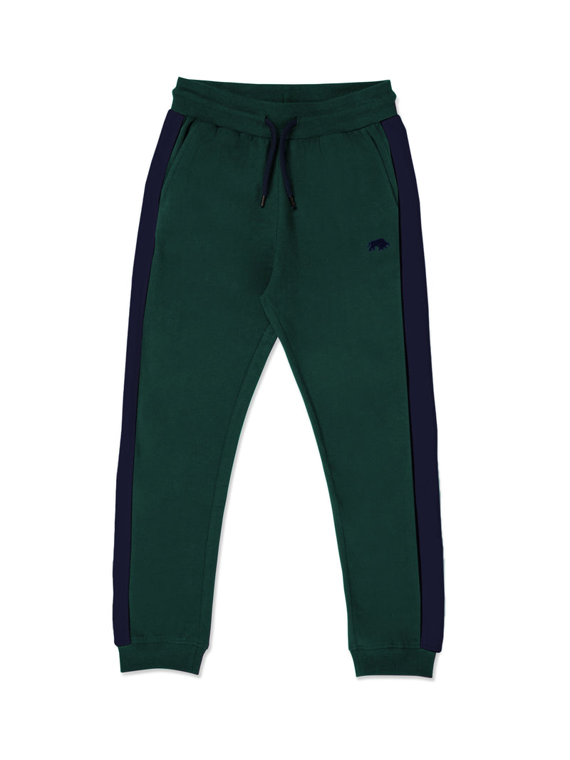 Contrast Panel Sweatpant - Forest