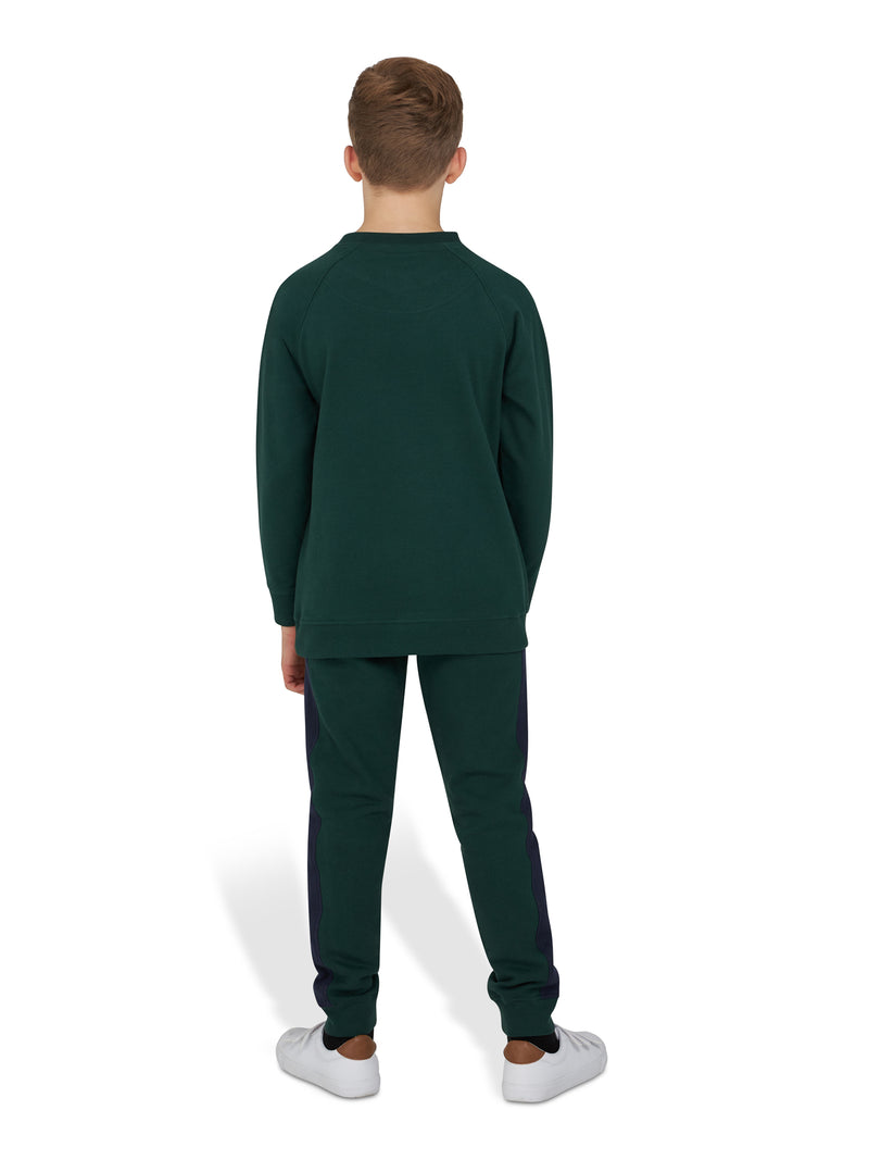 Contrast Panel Sweatpant - Forest
