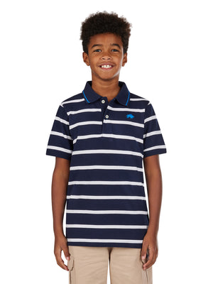 Breton Stripe Polo - Navy