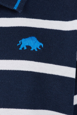 Breton Stripe Polo - Navy